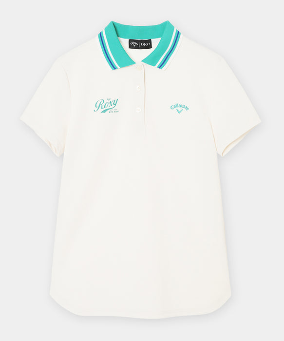 【Callaway×ROXY】S/S FITTED POLO カノコポロシャツ 【2026年夏モデル】