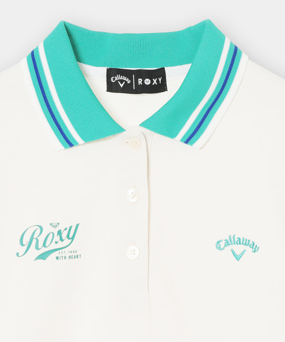 【Callaway×ROXY】S/S FITTED POLO カノコポロシャツ 【2026年夏モデル】