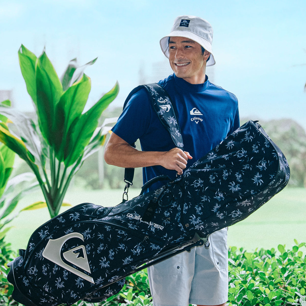 QUIKSILVER X Callaway】CWQS COASTAL FLORAL CADDIE BAGQUIKSILVER