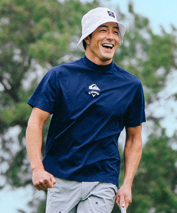 【QUIKSILVER X Callaway】CWQS MOCK NECK STバックロゴ半袖モックネック
