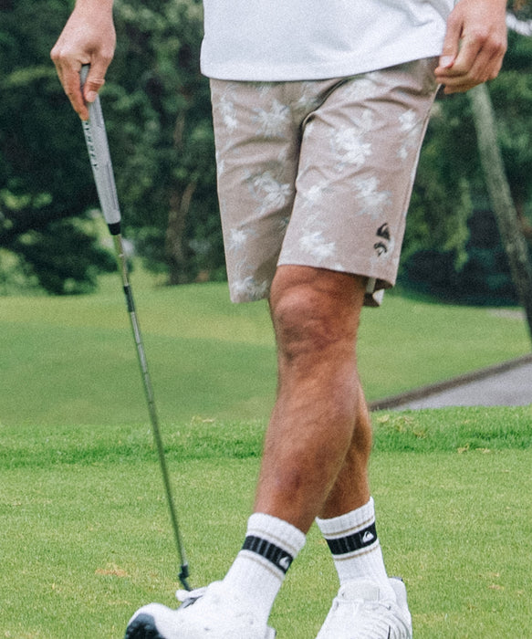 【QUIKSILVER X Callaway】CWQS COASTAL FLORAL RELAX SHORTS花柄サーフショートパンツ
