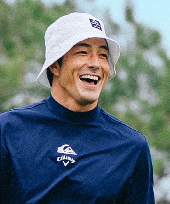 【QUIKSILVER X Callaway】CWQS MOCK NECK STバックロゴ半袖モックネック