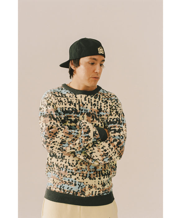 【OUTLET】DC Shoes 【オンラインストア限定】 THE SWARM DC SHOES X GRIMEY KNIT SWEATER プルオーバー メンズ
