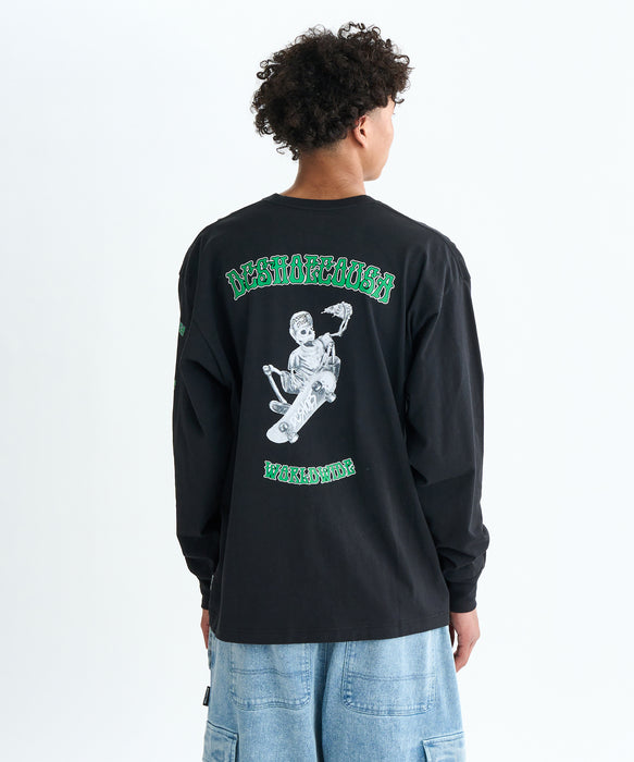 【OUTLET】DC Shoes 25 SKATE SKULL LS 長袖Tシャツ メンズ