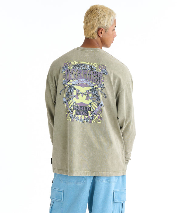 DC SHOES メンズ 26 DOUBLE SKULL LS ロンT 長袖Tシャツ【2026年春夏モデル】 BEP / XL