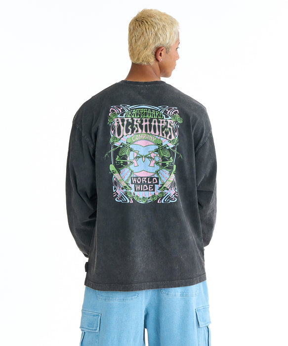 DC SHOES メンズ 26 DOUBLE SKULL LS ロンT 長袖Tシャツ【2026年春夏