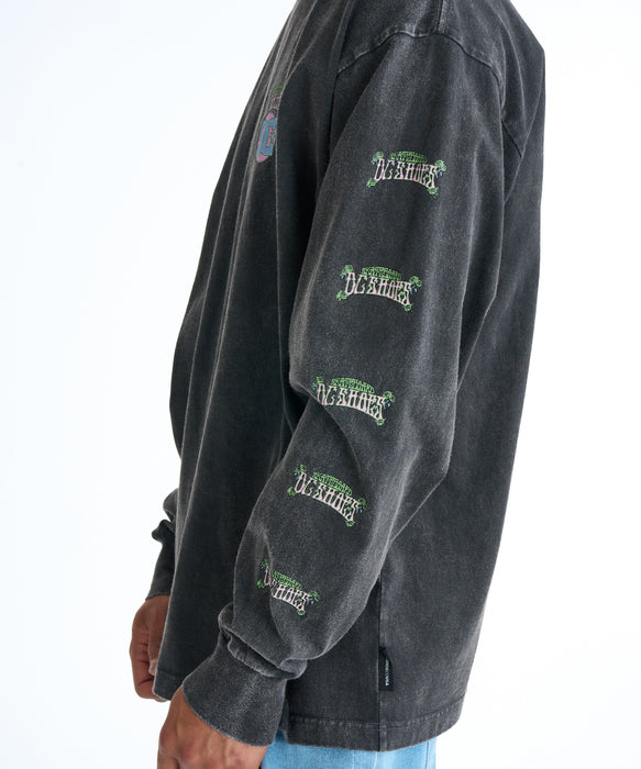 DC SHOES メンズ 26 DOUBLE SKULL LS ロンT 長袖Tシャツ【2026年春夏モデル】 BKP / XL