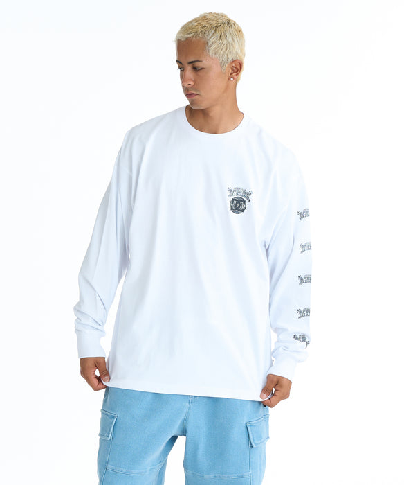 DC SHOES メンズ 26 DOUBLE SKULL LS ロンT 長袖Tシャツ【2026年春夏モデル】 WHT / XL