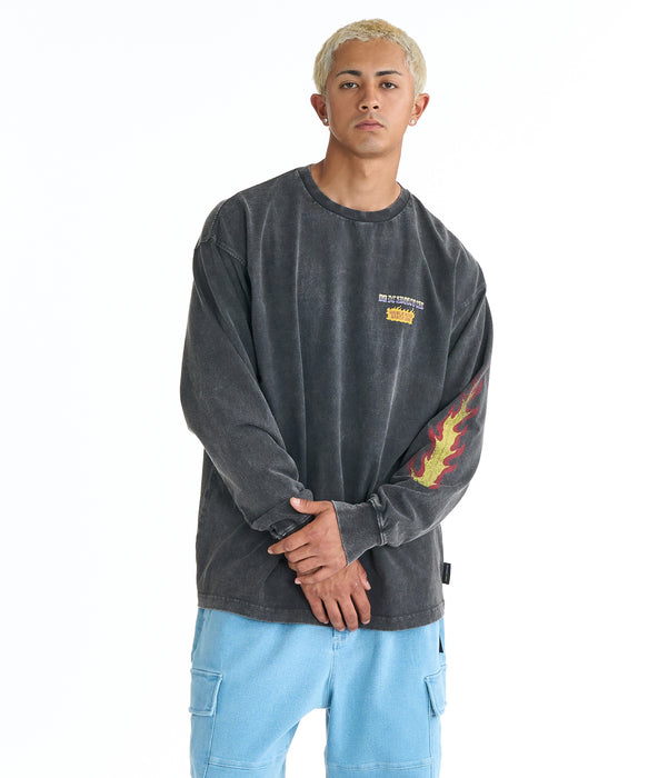 DC SHOES メンズ 26 SPRINT RAT LS ロンT 長袖Tシャツ【2026年春夏モデル】 BKP / XL