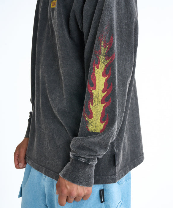 DC SHOES メンズ 26 SPRINT RAT LS ロンT 長袖Tシャツ【2026年春夏モデル】 BKP / XL
