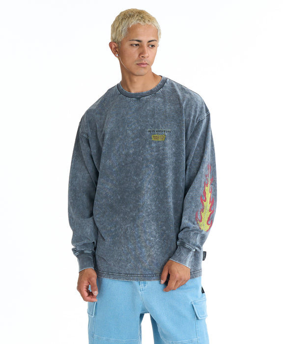 DC SHOES メンズ 26 SPRINT RAT LS ロンT 長袖Tシャツ【2026年春夏モデル】 BKT / XL