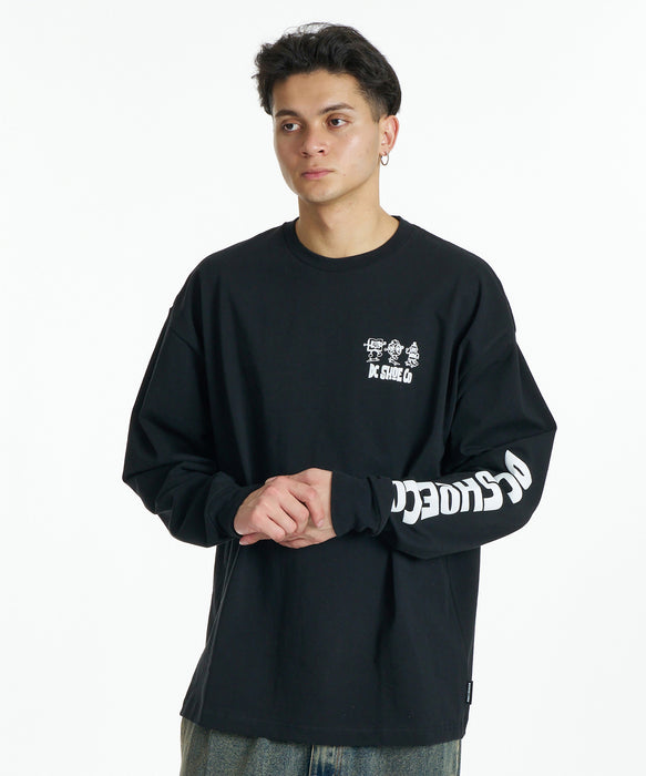 DC SHOES メンズ 26 MISCHIEF CREW LS ロンT 【2026年秋冬モデル】 BLK / XL