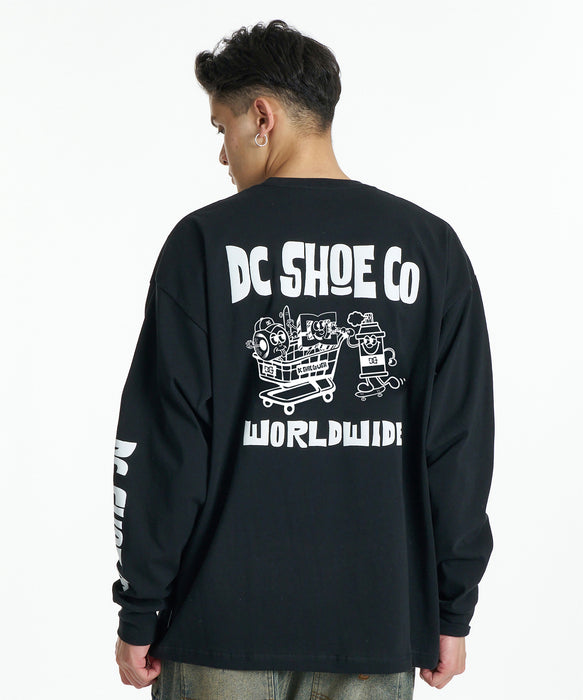 DC SHOES メンズ 26 MISCHIEF CREW LS ロンT 【2026年秋冬モデル】 BLK / XL
