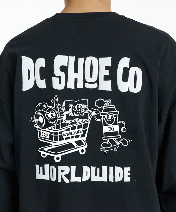 DC SHOES メンズ 26 MISCHIEF CREW LS ロンT 【2026年秋冬モデル】 BLK / XL