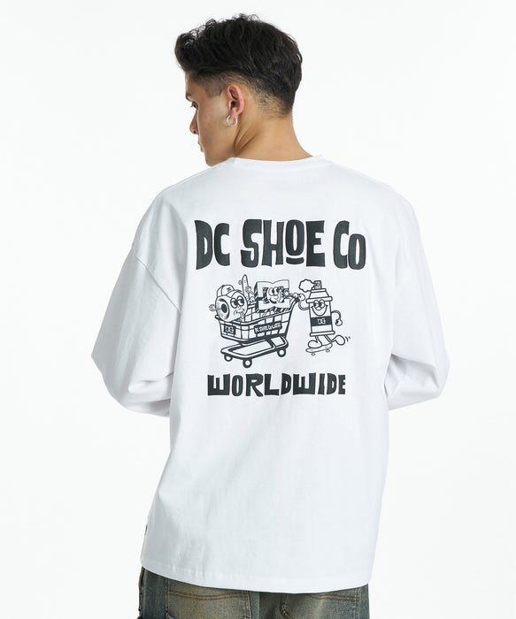 DC SHOES メンズ 26 MISCHIEF CREW LS ロンT 【2026年秋冬モデル】 WHT / XL