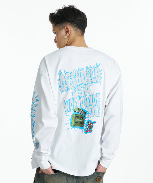 DC SHOES メンズ 26 ELECTRIC LS ロンT 【2026年秋冬モデル】 WHT / XL