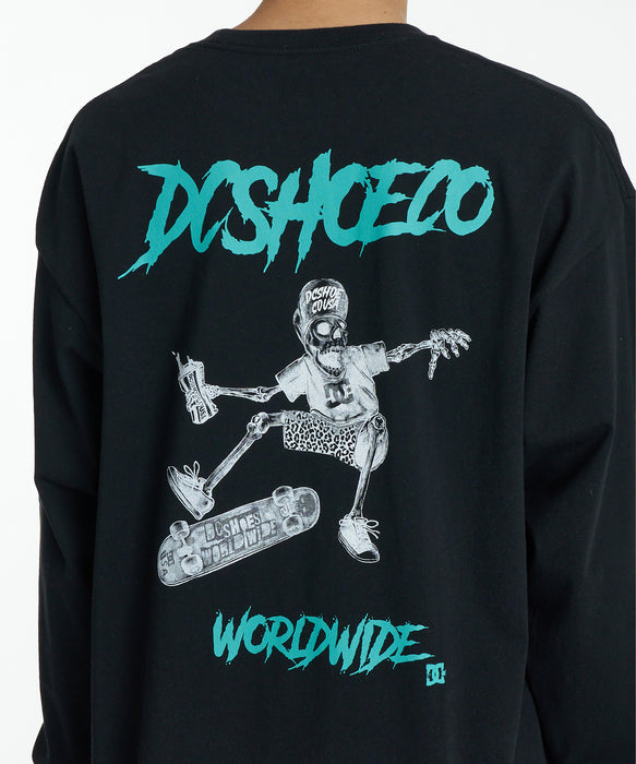 DC SHOES メンズ 26 SKATE SKULL LS ロンT 【2026年秋冬モデル】 BLK / XL