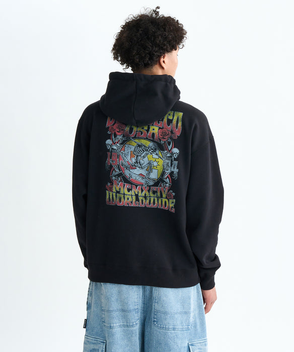 【OUTLET】DC Shoes 25 ROCKSKULL PH フーディ パーカー 裏起毛 メンズ
