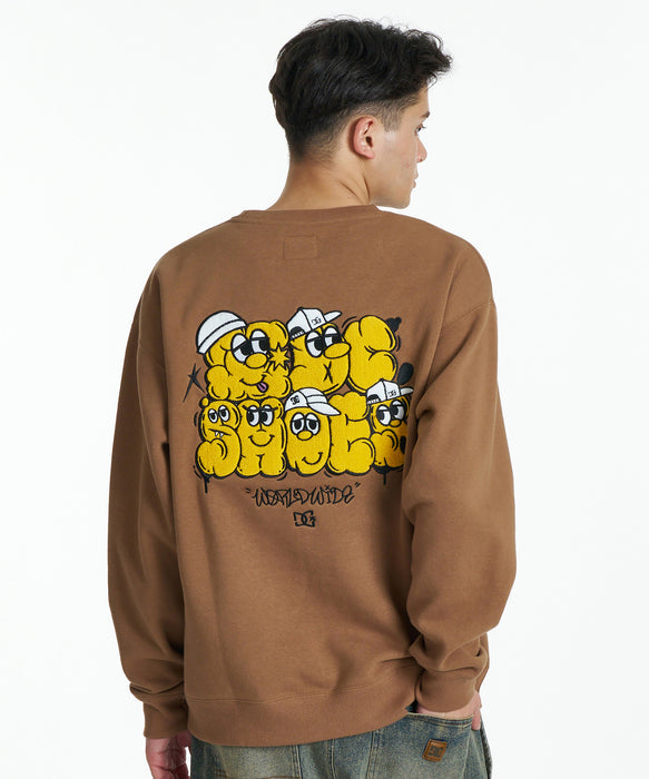 DC SHOES メンズ 26 SK TEAM CREW トレーナー 【2026年秋冬モデル】 BRN / XL