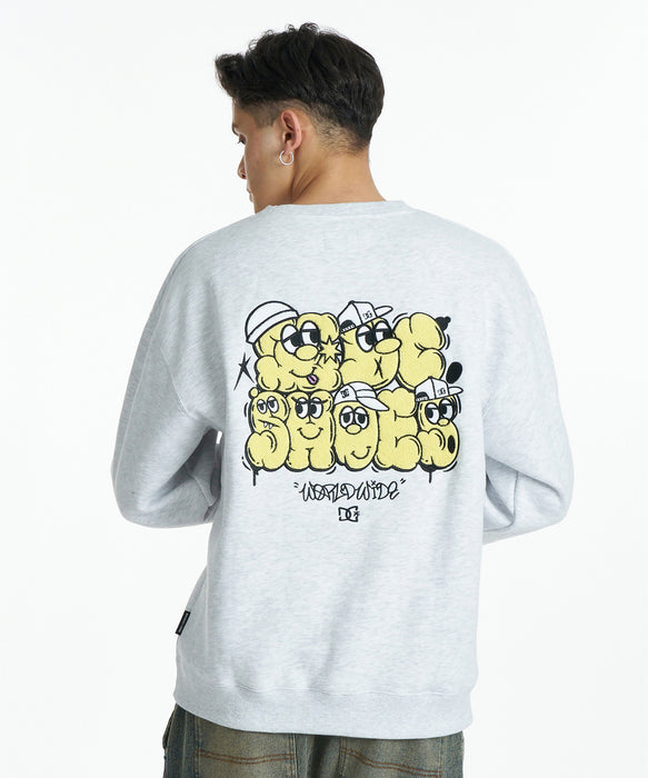 DC SHOES メンズ 26 SK TEAM CREW トレーナー 【2026年秋冬モデル】 GRY / XL