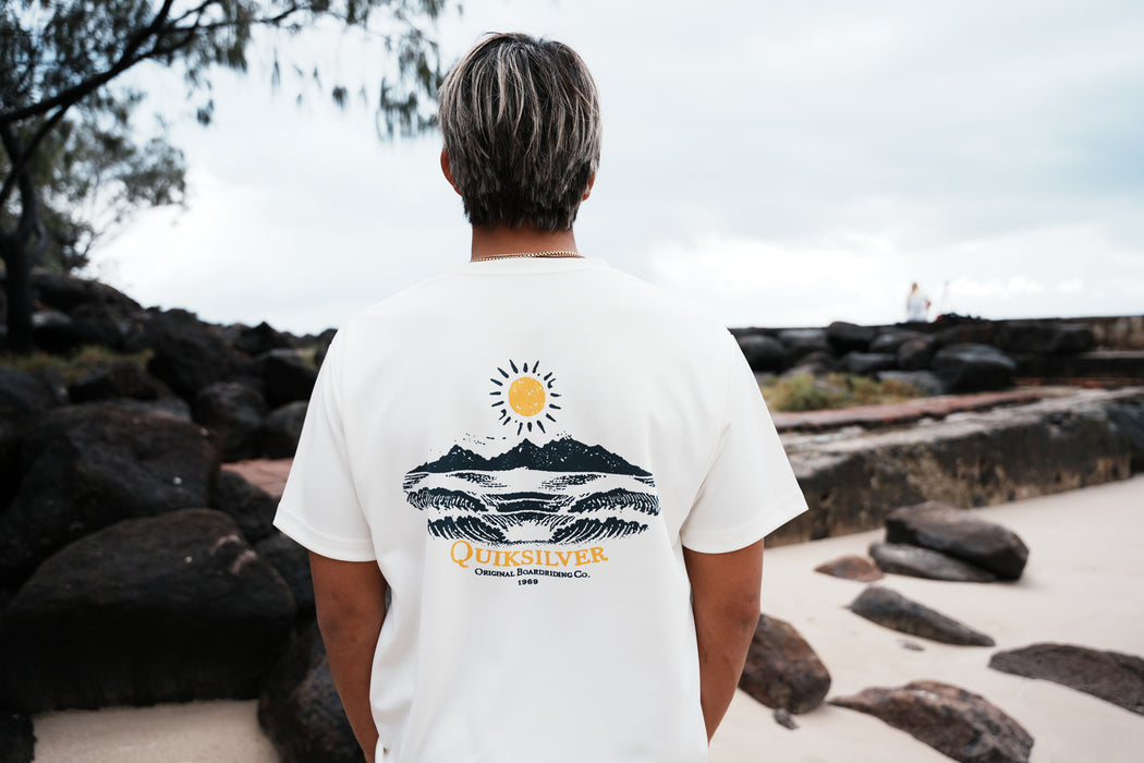 QUIKSILVER メンズ NEON BLUES ST Tシャツ 吸汗速乾 UPF50 【2026年秋冬モデル】