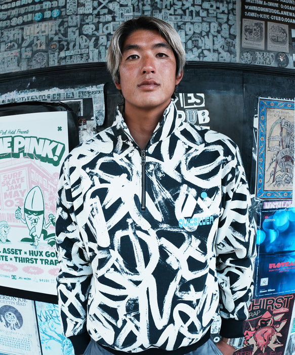 QUIKSILVER メンズ WR BONDING HALF ZIP  スウェットジャケット  防風　撥水　保温【2026年秋冬モデル】