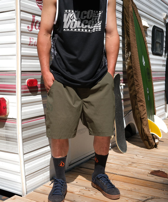 VOLCOM メンズ PRINT PATCH JAM TRUNKS 19 ボードショーツ 【2026年春夏モデル】