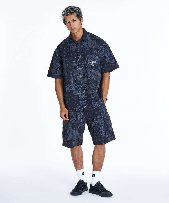 DC Shoes メンズ 26 WORKERS SHIRT SS 半袖シャツ 【2026年夏モデル】 BDN / XL