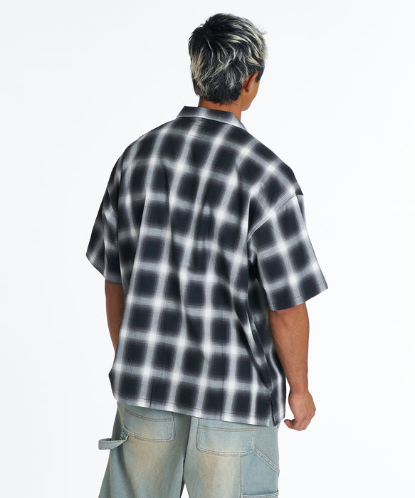 DC Shoes メンズ 26 OMBRE CHECK SHIRT SS 半袖シャツ 【2026年夏モデル】 BKC / XL