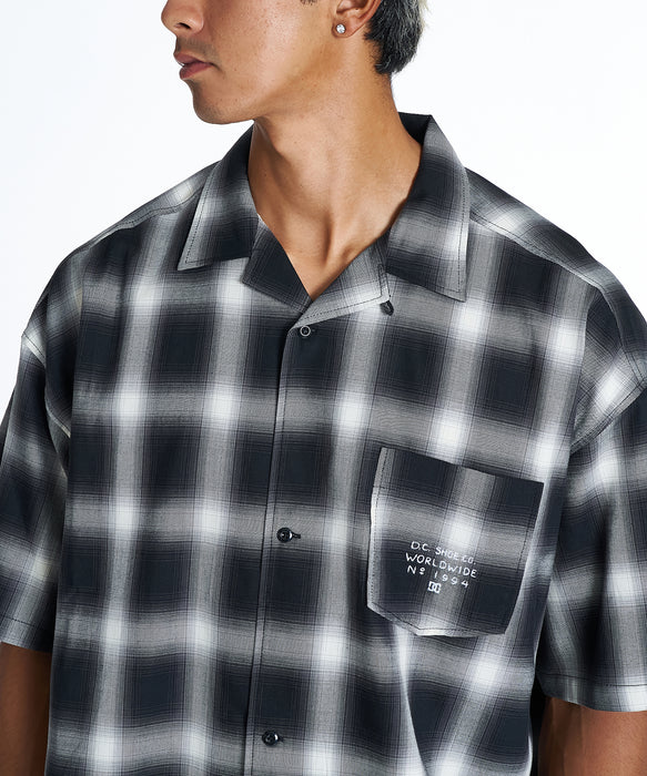 DC Shoes メンズ 26 OMBRE CHECK SHIRT SS 半袖シャツ 【2026年夏モデル】 BKC / XL