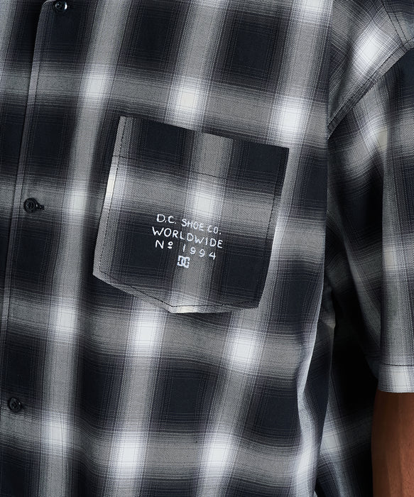 DC Shoes メンズ 26 OMBRE CHECK SHIRT SS 半袖シャツ 【2026年夏モデル】 BKC / XL