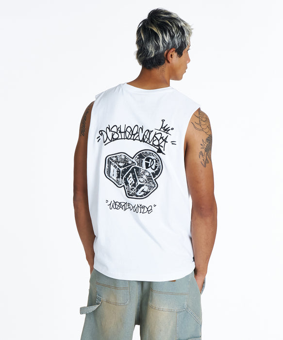 DC Shoes メンズ 26 PLAY SL タンクトップ 【2026年夏モデル】 WHT1 / XL