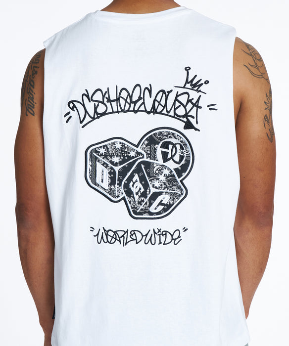 DC Shoes メンズ 26 PLAY SL タンクトップ 【2026年夏モデル】 WHT1 / XL