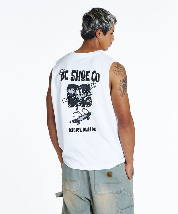 DC Shoes メンズ 26 PLAY SL タンクトップ 【2026年夏モデル】 WHT2 / XL