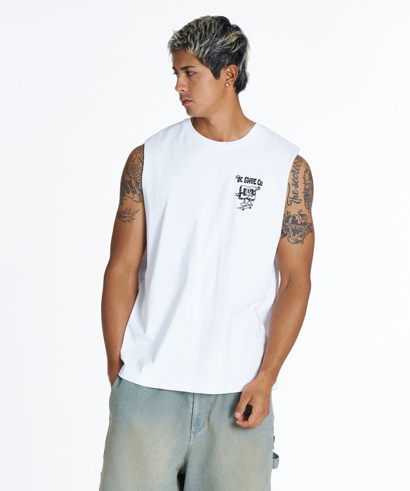DC Shoes メンズ 26 PLAY SL タンクトップ 【2026年夏モデル】 WHT2 / XL