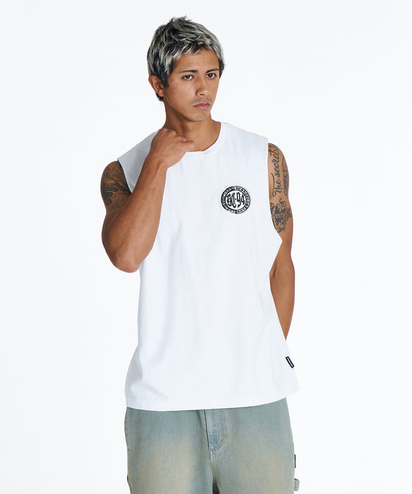 DC Shoes メンズ 26 CIRCLE OE SL タンクトップ 【2026年夏モデル】 WHT / XL
