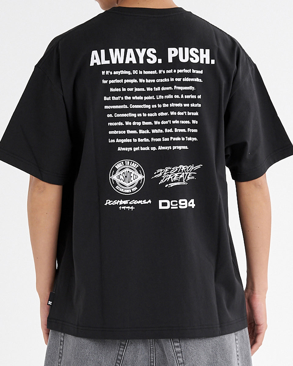 DANCE OR DIE Tシャツ 黒 Mサイズ OUTLET】【オンラインストア・直営店限定】DC Shoes 25 BACK MESSEGE
