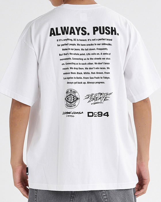 【OUTLET】【オンラインストア・直営店限定】DC Shoes 25 BACK MESSEGE SS メンズ 半袖Tシャツ