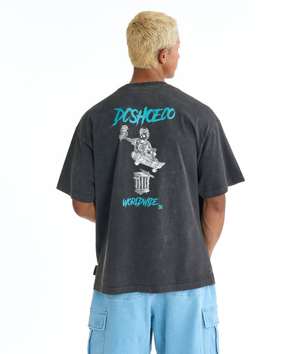 DC SHOES メンズ 26 SKATE SKULL SS Tシャツ 【2026年春夏モデル】 BKP / XL