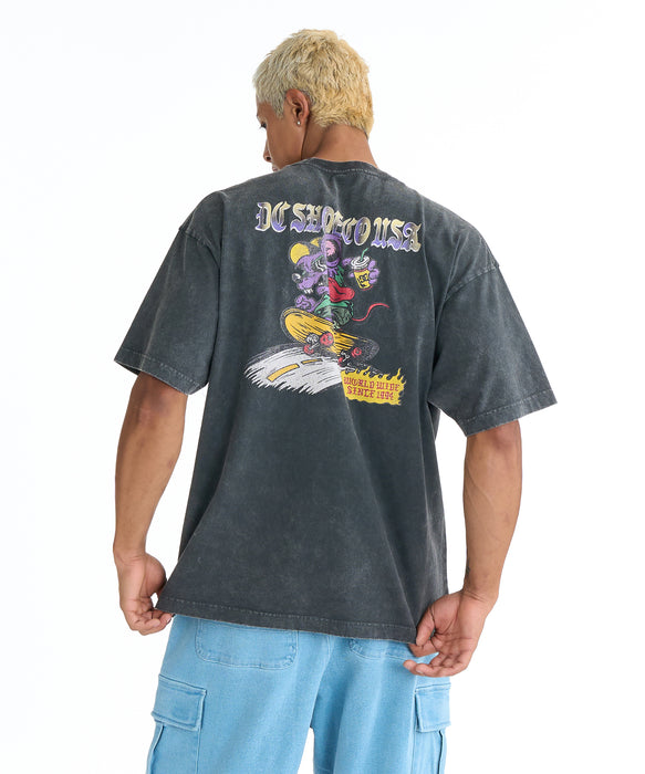 DC SHOES メンズ 26 SPRINT RAT SS Tシャツ 【2026年春夏モデル】 BKP / XL