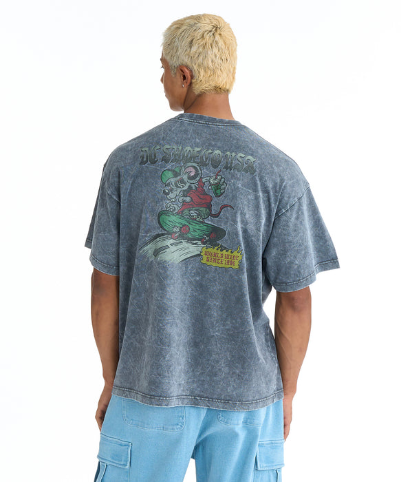 DC SHOES メンズ 26 SPRINT RAT SS Tシャツ 【2026年春夏モデル】 BKT / XL