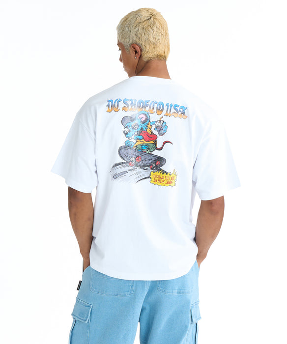 DC SHOES メンズ 26 SPRINT RAT SS Tシャツ 【2026年春夏モデル】 WHT / XL