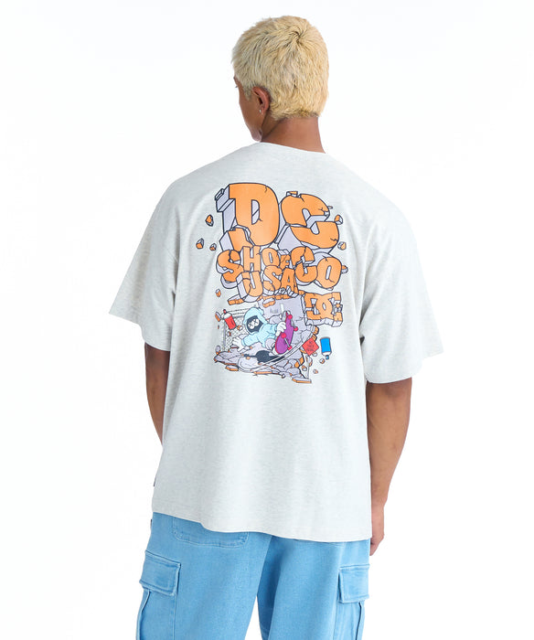 DC SHOES メンズ 26 WALL SCRAPE SS Tシャツ 【2026年春夏モデル】 GRY / XL