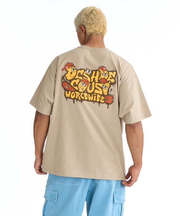 DC SHOES メンズ 26 SK CREW SS Tシャツ 【2026年春夏モデル】 BEG / XL