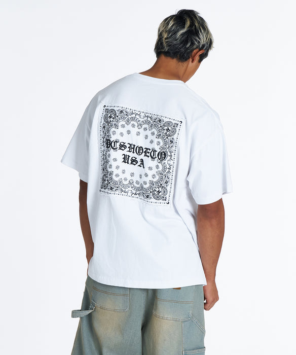 DC Shoes メンズ 26 HIDDEN BANDANA SS Tシャツ 【2026年夏モデル】 WHT / XL