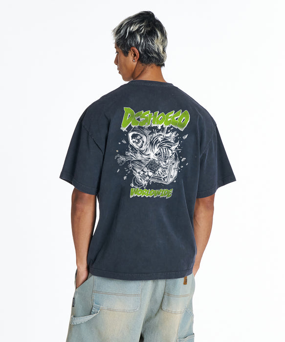DC Shoes メンズ 26 CLASH SKULL SS Tシャツ 【2026年夏モデル】 BKS / XL