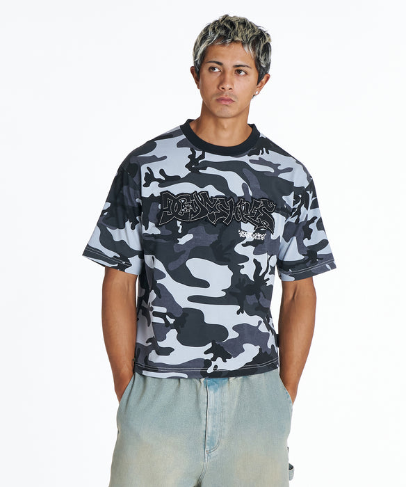 DC Shoes メンズ 26 GRAFFITI SS Tシャツ 【2026年夏モデル】 CAM / XL