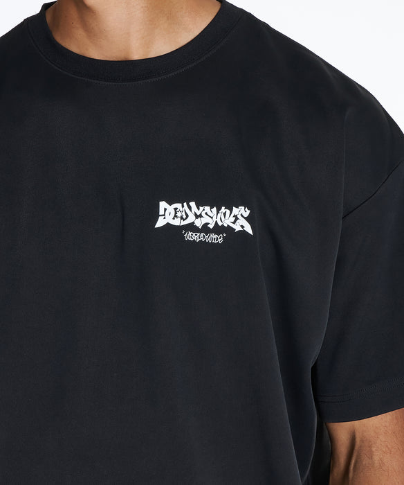 DC Shoes メンズ 26 TECH GRAFFITI SS Tシャツ 【2026年夏モデル】 BLK / XL
