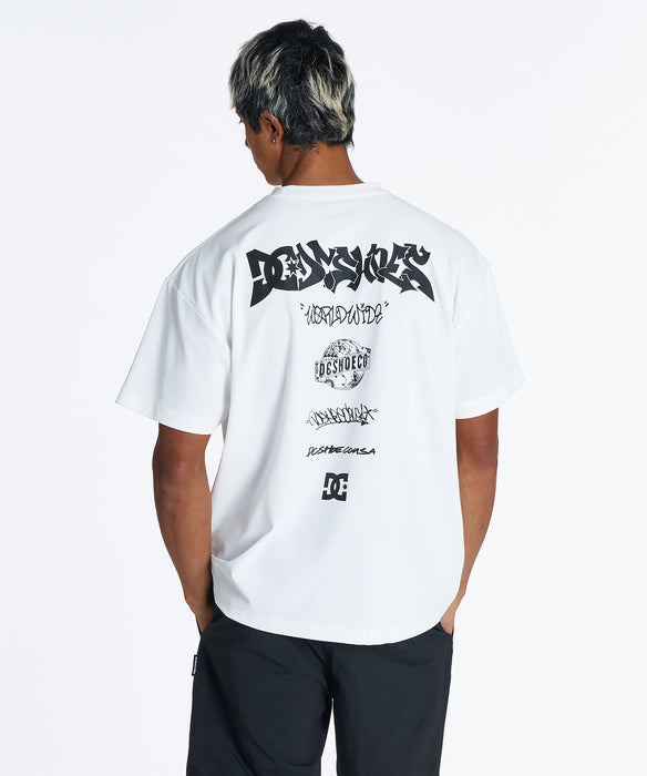 DC Shoes メンズ 26 TECH GRAFFITI SS Tシャツ 【2026年夏モデル】 WHT / XL