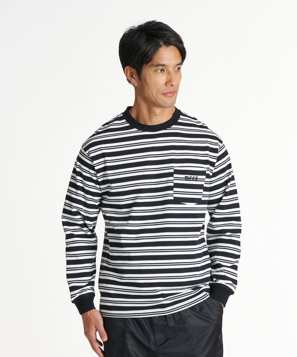REEF メンズ POCKET BORDER LS T ロンT 【2026年秋冬モデル】 BLK / XL